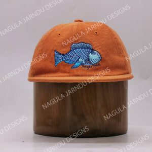 Black / Orange Fish Bone Truckers Hat